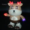 Kids Electric Deer Toy with LED Light Music Singing Dancing Cartoon Elk Toy Toddlers Interactive Educational Movable Eyes Animal Musical Toy