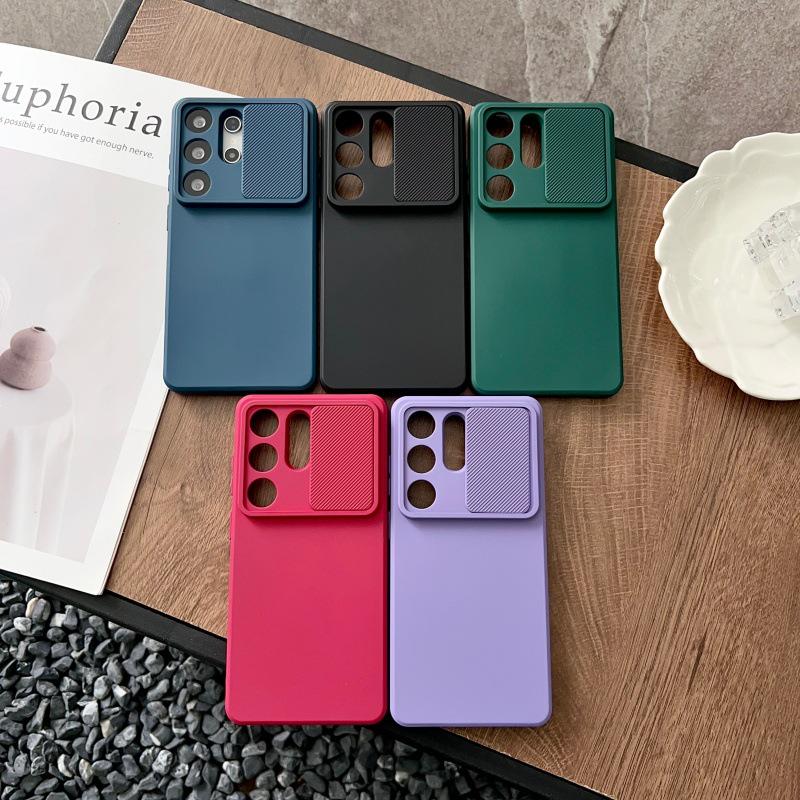 Sliding Window Lens Protection Phone Case for Samsung S26 S25U S24 S23 S22 A56