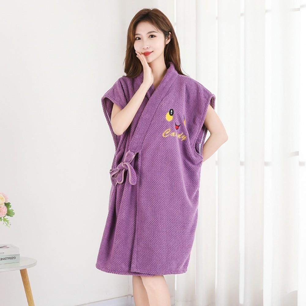 Thickened Bath Towel Coral Velvet Shower Robe New Kimono Robe
