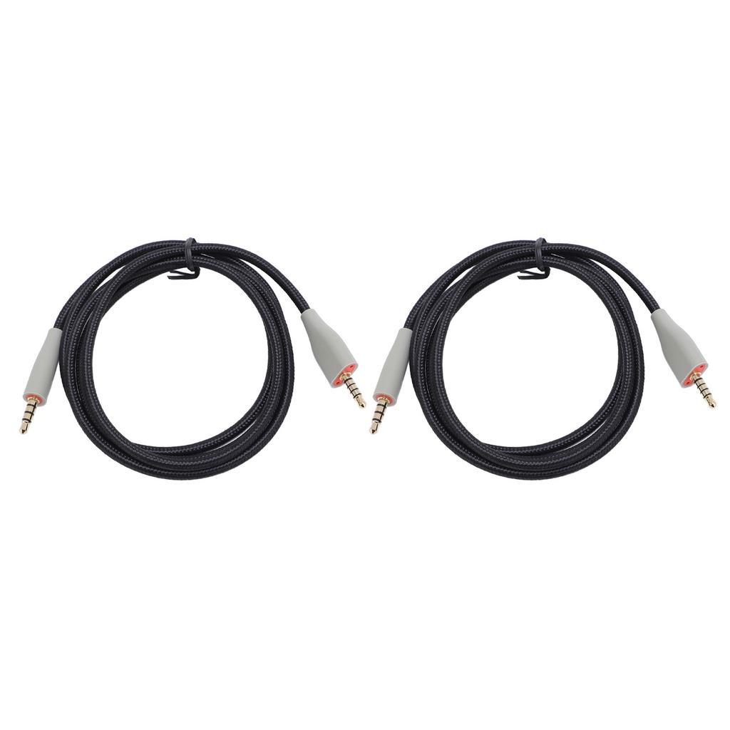 2pcs Headphone Cable 3.9ft 3.5mm Connectors Lossless Sound Quality OFC Woven Wire Headset Cable for 