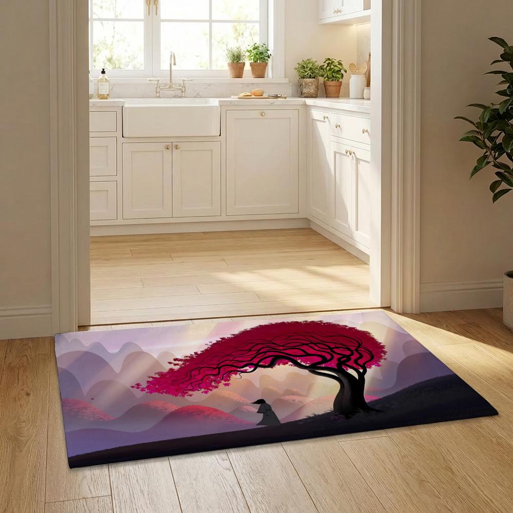 AnimeMovie S-Samurai Jack Floor Mat Flannel Door Mat Non-Slip Bedroom Living Room Home Decor