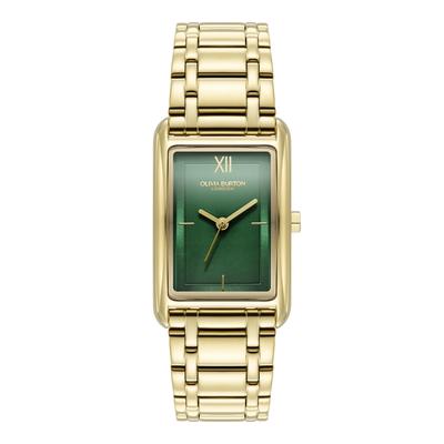 OLIVIA BURTON Classic Glove Waldgrün & Gold Armband 23mm 24000195
