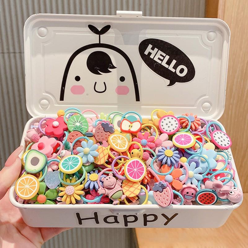 Sommer Niedliche Haargummis für Kinder - Kleine Gummibänder & Baby Haarringe