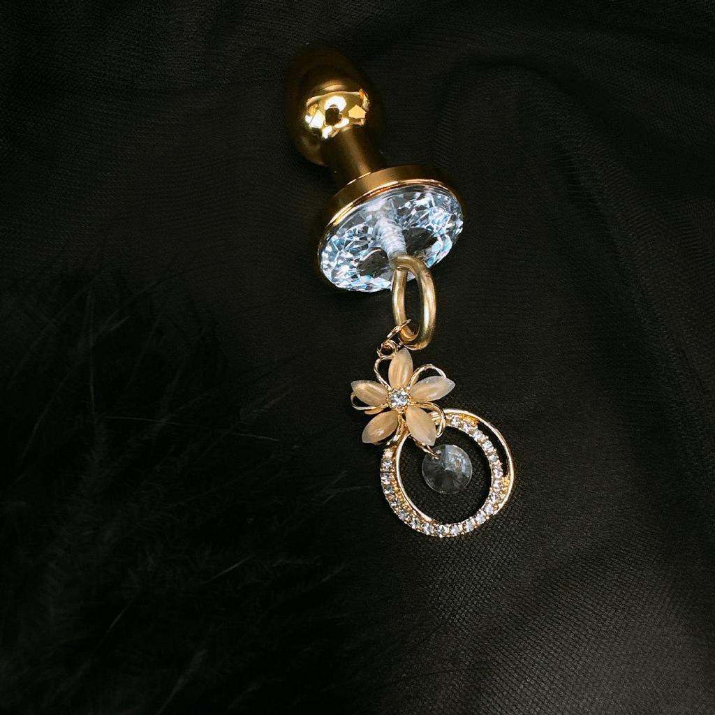 Adjustable Diamond Nipple Clamps with Anal Plug Training & Teasing Toys