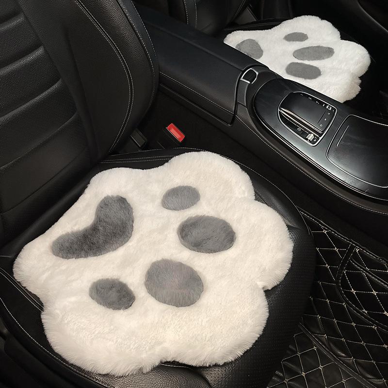50x43cm Flauschige Plüsch Hause Auto Sitzkissen Abdeckung Matte Nette Katze Klaue Sofa Stuhl Pad Faux Kaninchen pelz Sitz Pad Auto Innen
