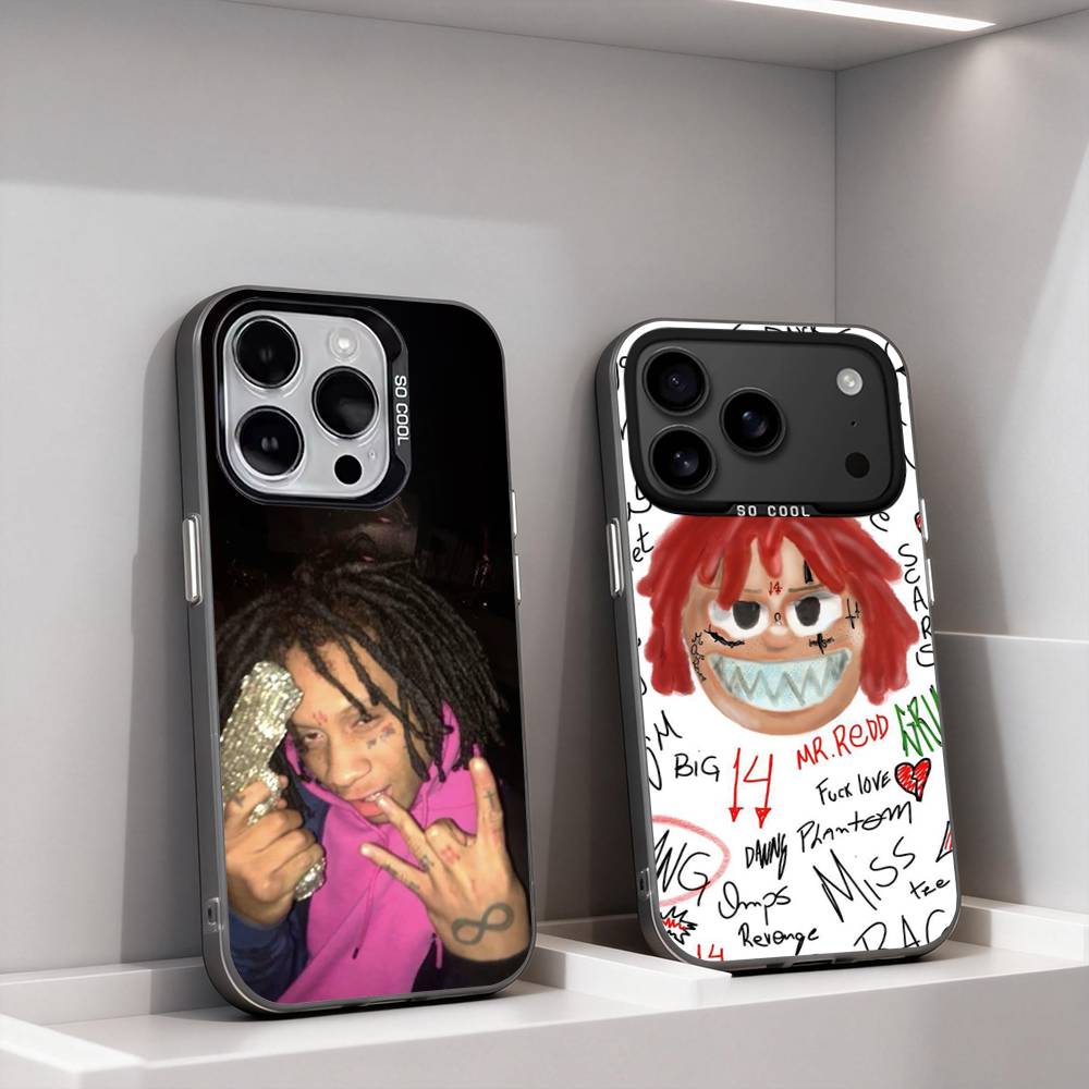 Rapper T-Trippie R-Redd Cool Phone Case For iPhone 11,12,13,14,15,16,17,Pro,Max,Plus,E,Air,Mini IMD Matte Black