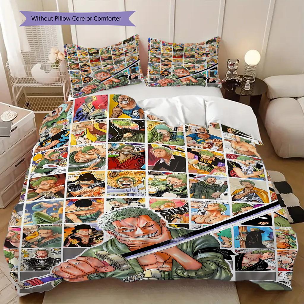 One Piece Anime Soft and Comfortable Duvet Cover, Children's Bedding Set Gift, Various Sizes Available LXR174