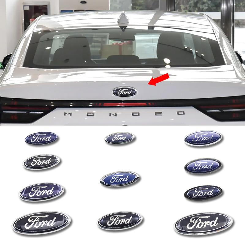 Car Logo Front Grille Badge Trunk Cover Sticker Decal Accessories For Ford Fiesta ST Fusion Explorer Escape Shelby Edge Kuga MK6