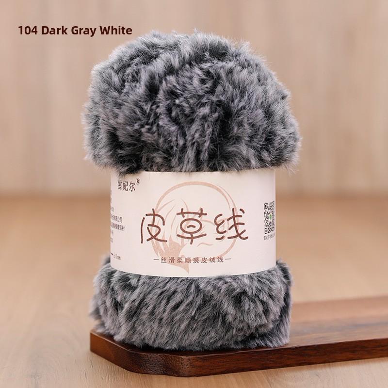 Hand Knitted Fur Yarn Long Hair Hat Scarf DIY Wool Yarn Simulation Fur Crt Material Autumn Faion Accories