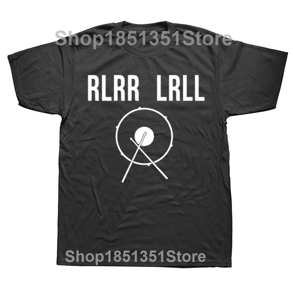RLRR LRLL Trommler T-SHIRT Trommelband Musik Neuheit Lustig Geburtstag Geschenk Präsent Sommer Trommeln Spieler T-Shirt Hip Hop