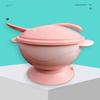 PP Material Baby Tableware Set: Non-Spill Suction Bowl with Temperature-Sensitive Spoon