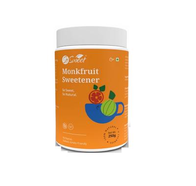 So Sweet Monk Fruit 100% Natural Zero Calorie Sweetener -250gm -Diabetic & Keto Friendly