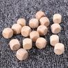Sewroro 20pcs Wood Dice Unfinished Cube Small Square Blocks Round Cornered Blank Dice for DIY Craft Projects (Size 6)