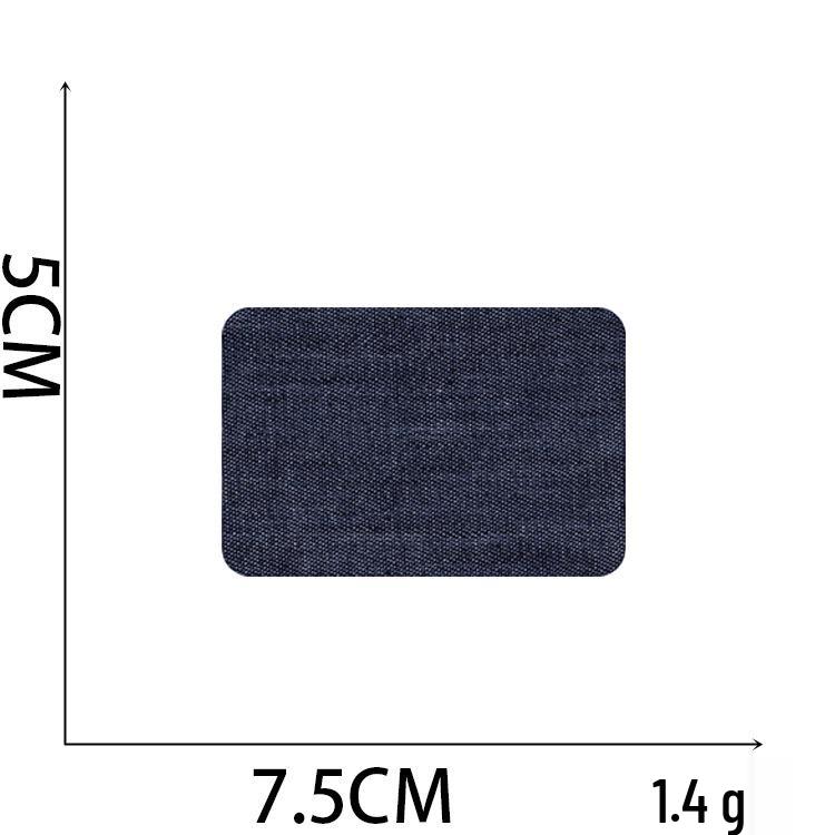 Howling Denim Knee Patches: 5 Color Mix, Embroidered Iron-On, Cuttable Fabric Patches