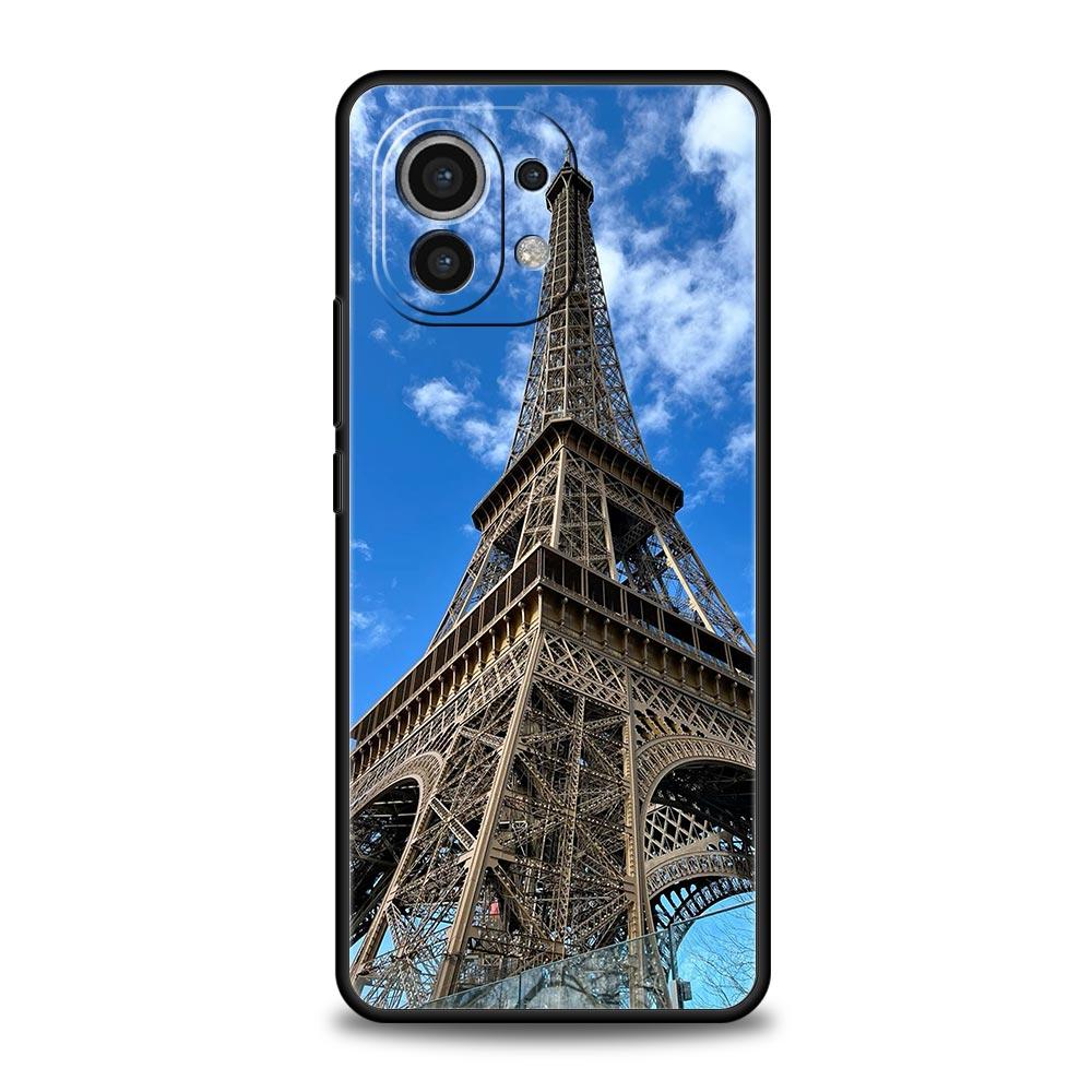 Phone Case For Xiaomi Mi 15 14 13 12 11 Lite 14T 13T 12T 11T Pro Poco X7 X6 X5 X3 Pro F6 F5 F4 Cover Red Umbrella Eiffel Tower