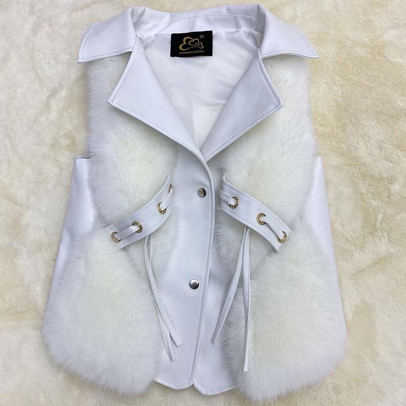 Autumn-Winter Casual Patchwork Women's Faux Fox Fur Vest