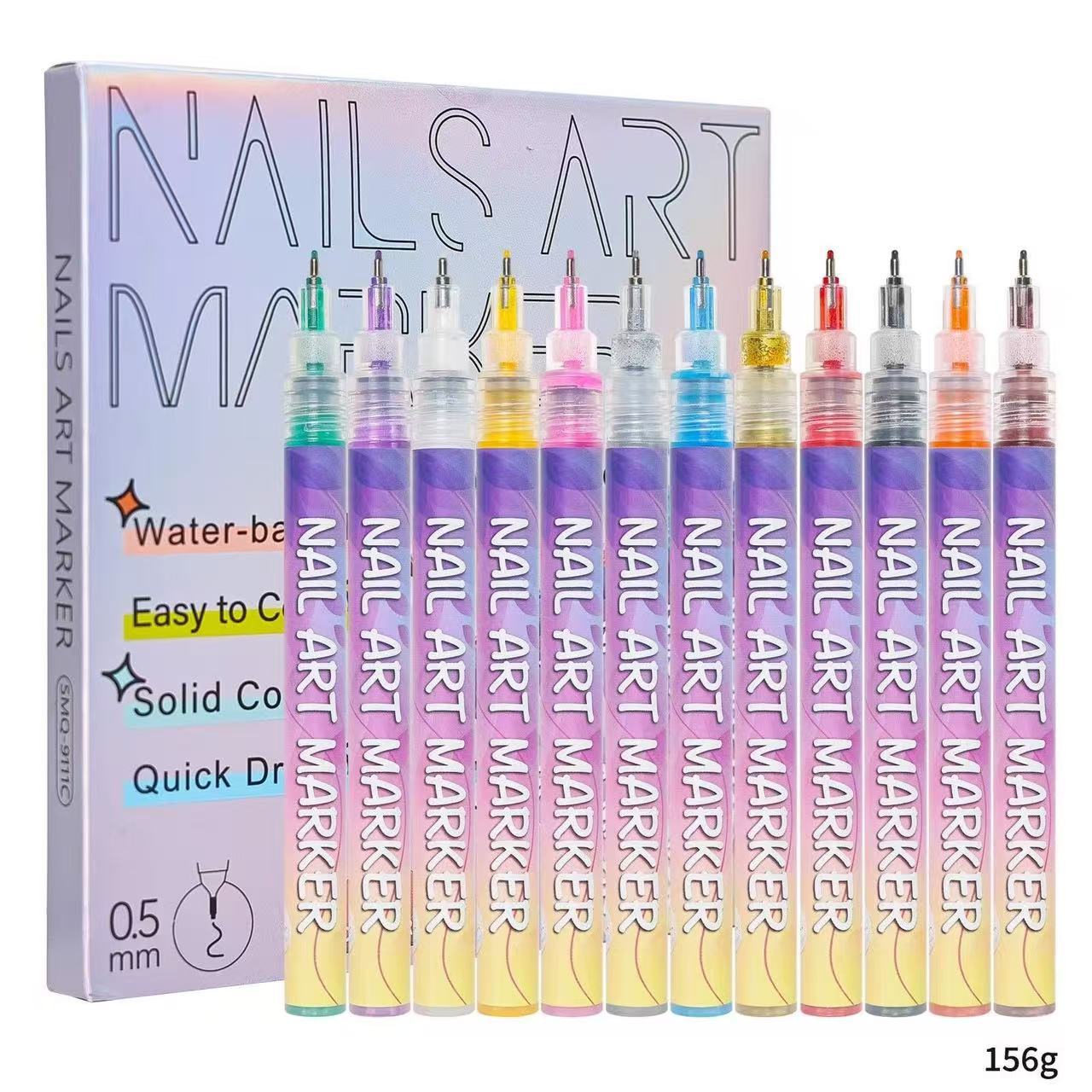 

1Set Nail Art Drawing Pen Graffiti Nail Acrylic Pen Waterproof Painting Liner DIY 3D Abstract Line Nail Art Beauty Tool Manicure