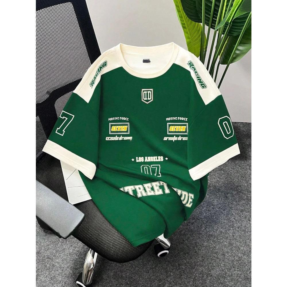 Das 2025 Sommer neue Herren-T-Shirt 3D digital bedrucktes Kurzarm-T-Shirt, Herren-Sportbekleidung, Brooklyn Racing Fußball-T-Shirt,