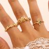 Rose Flower Ring Stackable Band Ring for Women Girls Adjustable Wrap Open Jewelry Gift for Birthday Valentine's Day