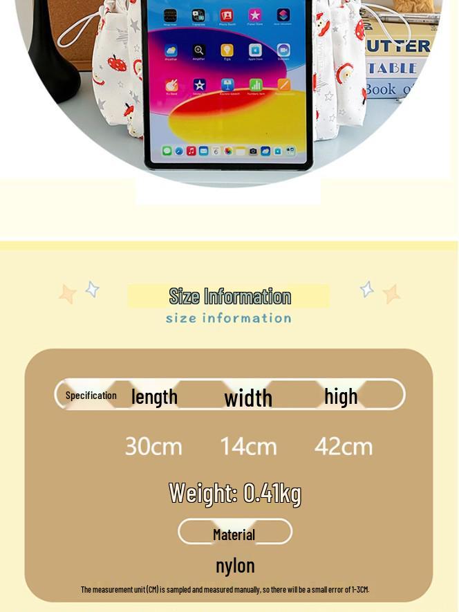 Lightweight Cute Print Backpack for Middle & High School Girls: Large Capacity