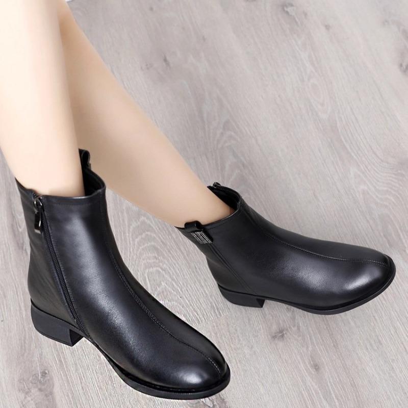 Short Boots Women's New Autumn and Winter Chelsea Boots Platform-soled Versatile Martin Boots Velvet Mother Cotton Shoes