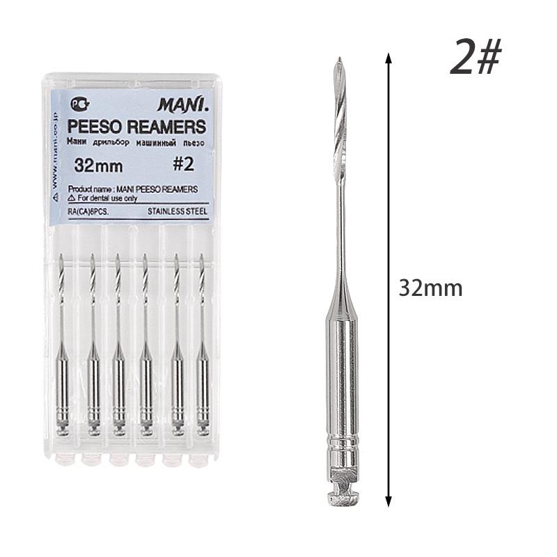 

6Pcs/Pack 32Mm Dental Endodontic Files Reamers Drill Burs Peeso Reamers Endo Files Peeso Dentist Materials Dentistry Instruments