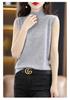 22 Autumn/Winter 100% Pure Cashmere Women's Sleeveless Vest with Half-High Neck