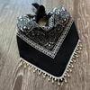 Fringed Rhinestones Bandanas Hiphop Neck Scarf Western Cowgirl Costume Headscarf Women Music Festival Headwrap Dress Up
