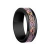 Kissmoon Stainless Steel 8mm Celtic Knot Multicolored Vintage Rings for Men Women Punk Gothic Promise Engagement Jewelry Gifts