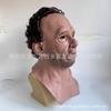 Halloween COS Black latex mask, funny head mask, special photo shoot mask, elderly mask