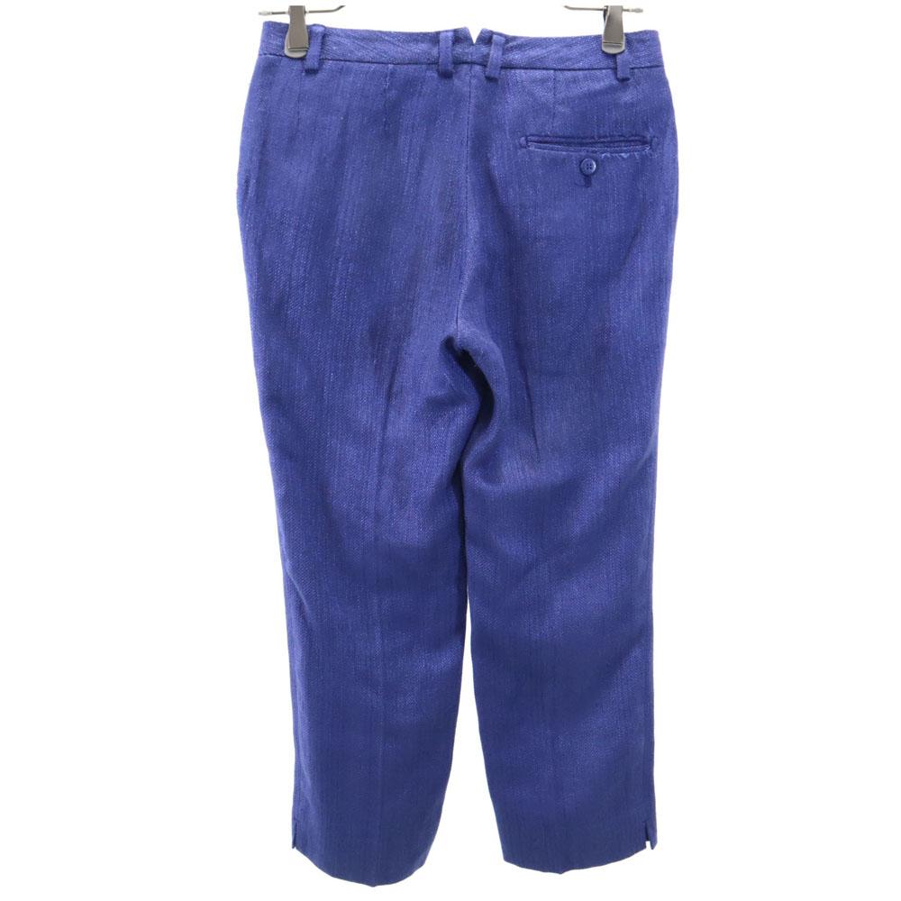 INCOTEX Made in Japan Linen Blend lame Slacks pants 38 Bluish Women Used