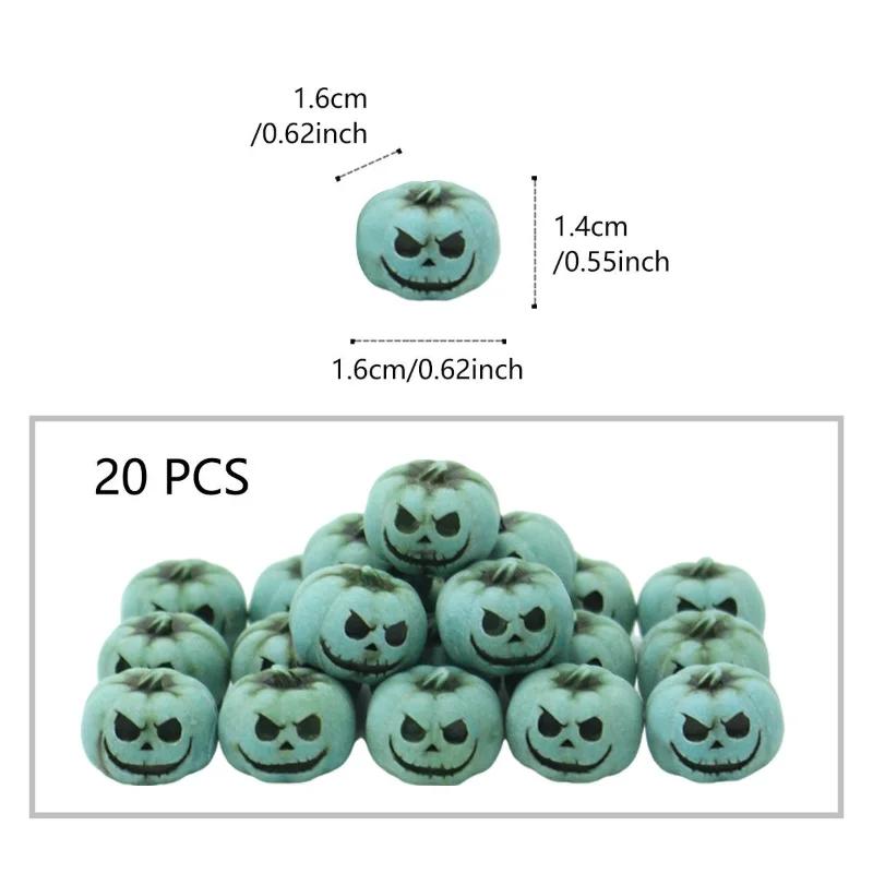 20Pcs Miniature Resin Pumpkins For Decorating Halloween Party Decor Gifts Home Garden Decoration Craft Diy