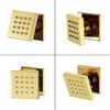 Wall Mounted Massage Shower Jets Brass Bathroom Shower Faucet Accessories Square Gold G1/2 Connector 5years Guruantee