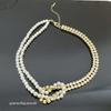 Choker di Lusso con Perle e Diamanti per Donna - Collana alla Moda, Versatile e di Alta Gamma