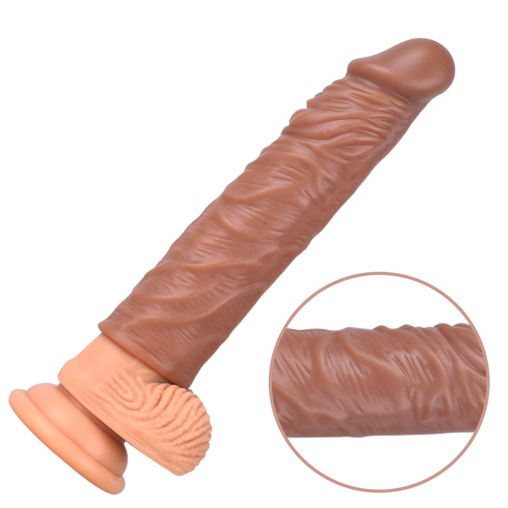 Reusable Penis Sleeve Cock Ring Extender Inch Ultra-Soft Penis Enlarger for Couples Sex Toys for Me