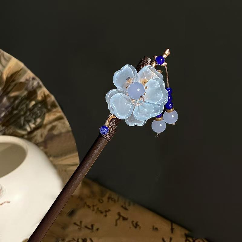 1pc Elegant Wooden Hairpin Set Simple Solid Color Headband Hair Coiling Tool Hanfu Dress Accessories Women's Hair Accessories