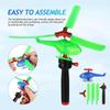 9pcs Flying Helicopter Toys Pull String Flying Toys Helicopter Figures Launchers Outdoor Flying Toys Party Favors