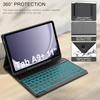 Samsung Tablet A9 Plus 11 Protective Leather Keyboard Case with Backlit Bluetooth and Pen Slot A11+