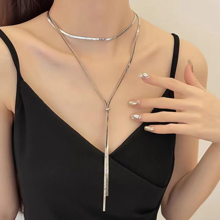 New Trendy Sweater Chain Women's High-end Long Style Simple Atmosphere High-end Autumn Necklace Clothes Accessories