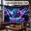 Neon Colorful Theme Throw Blanket Custom Name Text Personalized Blanket Soft Cozy Blanket for Home Sofa Bed
