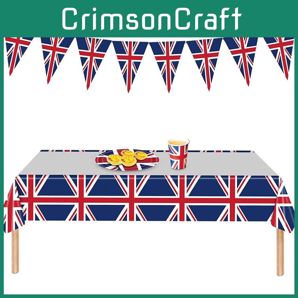 British Flag Party Supplies Set Commemorate The Platinum Jubilee 2022 With This Valuable Multi-functional Kit!