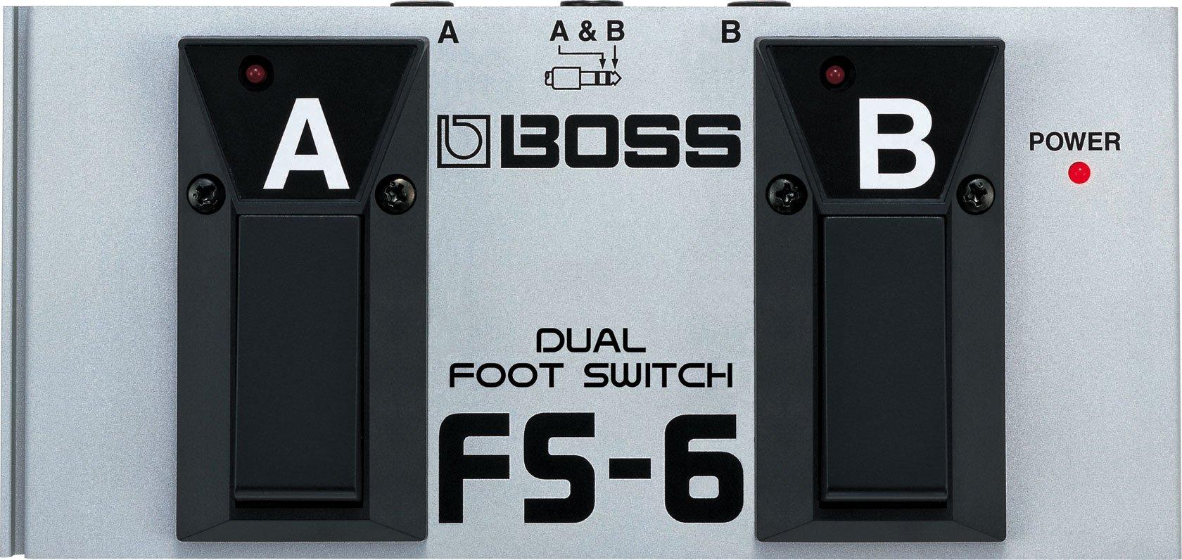 BOSS Dual Footswitch for and Effects Pedals Latch and Momentary Switching Compact Size FS-6 Guitar, Bass, Amplifier, - -