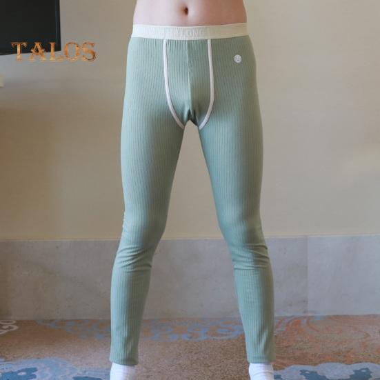 Pantaloni lungi de iarnă U Convex Bulge Pouch Pantaloni subțiri cu elasticitate ridicată, cu fundul de jos, cusăți îngrijit, jambiere de culoare uni, îmbrăcăminte pentru acasă, pantaloni de dormit