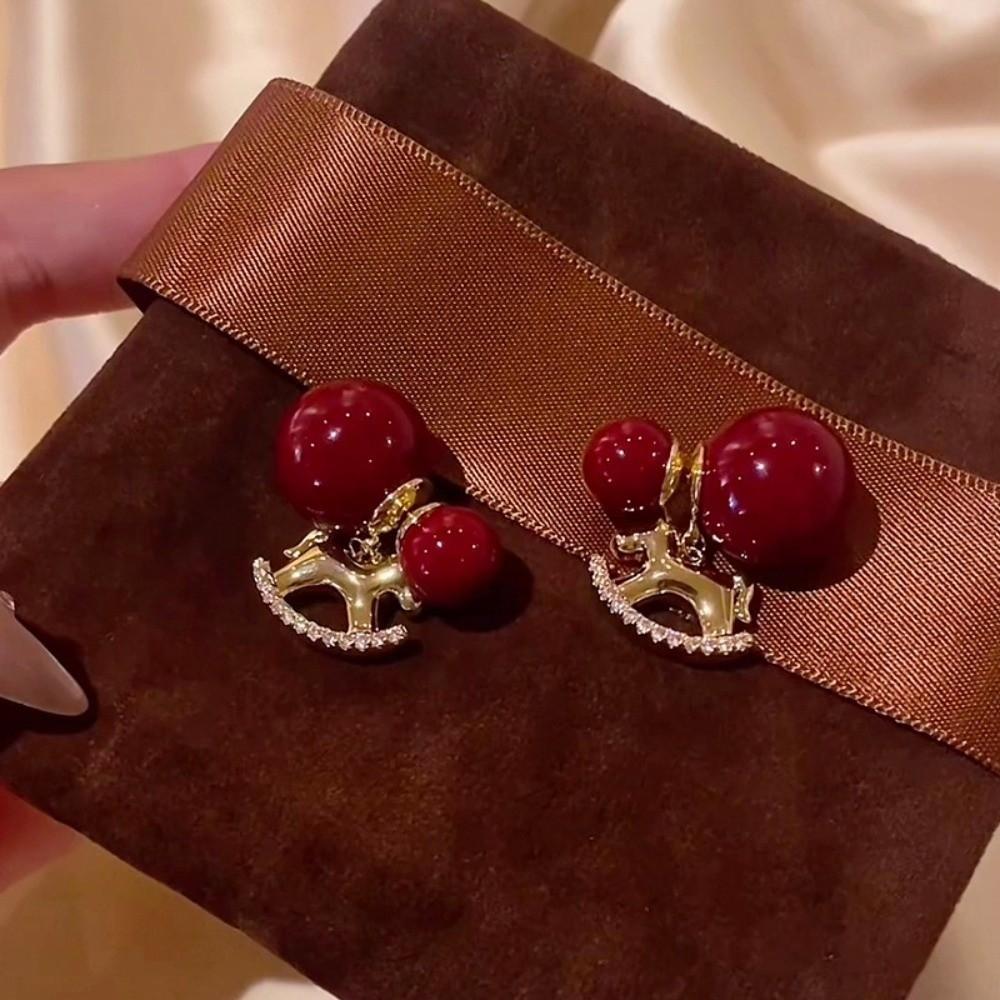 Bijoux de mode Boucles d'oreilles Zodiaque Cheval Boucles d'oreilles Pendantes Poney à Bascule Boucles d'oreilles Poney Cartoon Dame