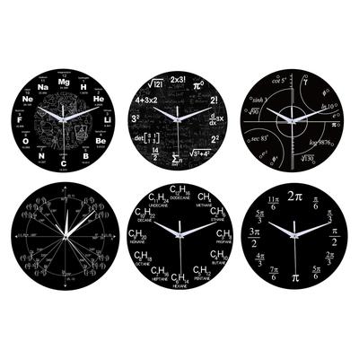 Wall Clock Silent Mathematical Equations Quartz Clocks for Home School Decor