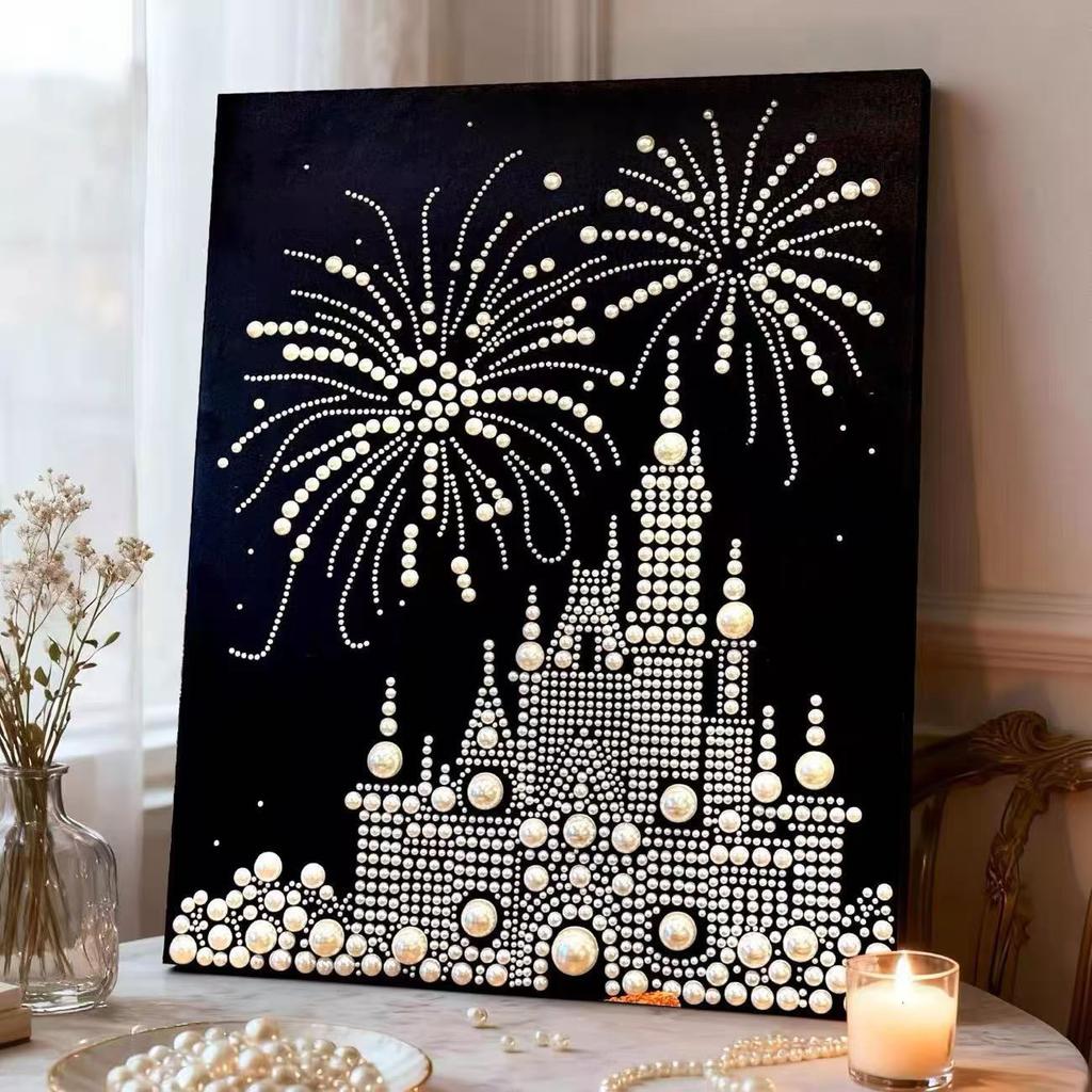 Decorative Painting Material Package, Handmade Diy National Style Ornament, Year Of The Horse Pearl Painting With Photo Frame, Living Room Entrance