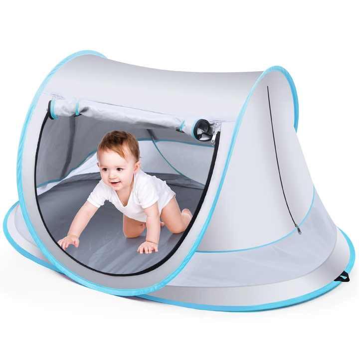Foldable UV50+ Baby Mosquito Net Tent for Camping, Beach, or Grassland - Quick-Open and Portable Children's Shelter