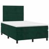 Maison Exclusive - Sommier à lattes de lit avec matelas LED vert foncé 120x190 cm
