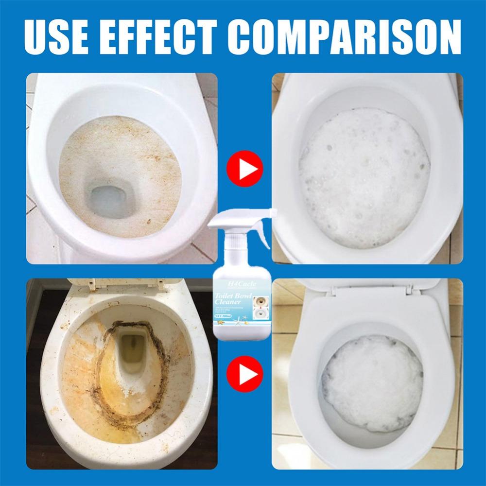 H4Cacle Multi-Purpose Toilet Bowl Remover Powerful Descaling Toilet Spirit Removes Odors Stains Scum Agent Tile Wall Yellowing Decontamination Removal