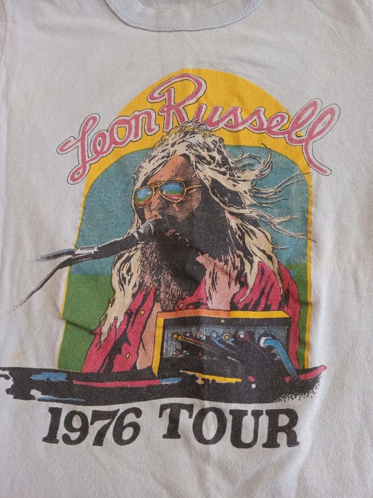 Leon Russell Concert T-Shirt Short Sleeve Cotton For Men Women Unisex T-Shirt S